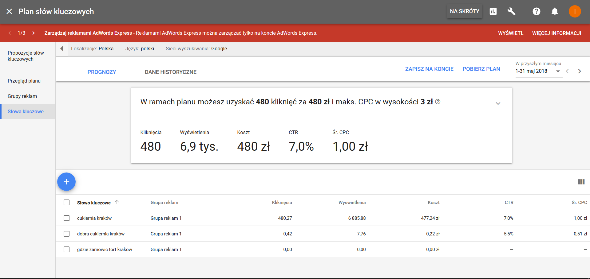 Google Keyword Planner 2