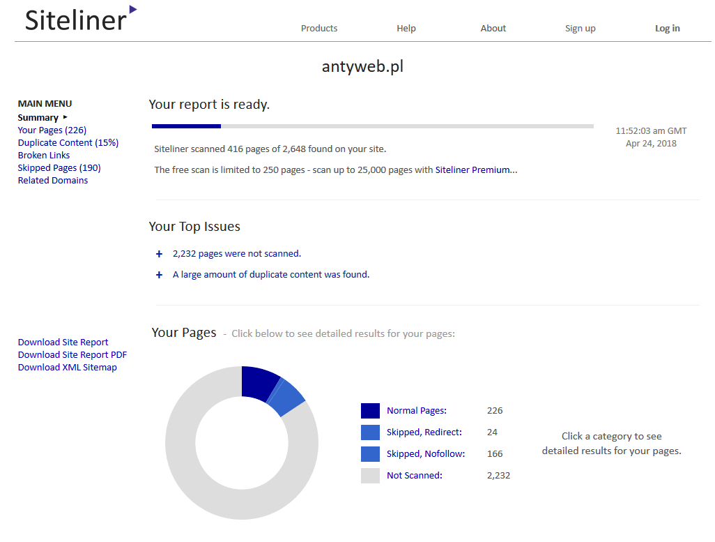 Siteliner 1