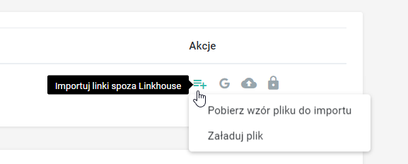 Import linków spoza Linkhouse
