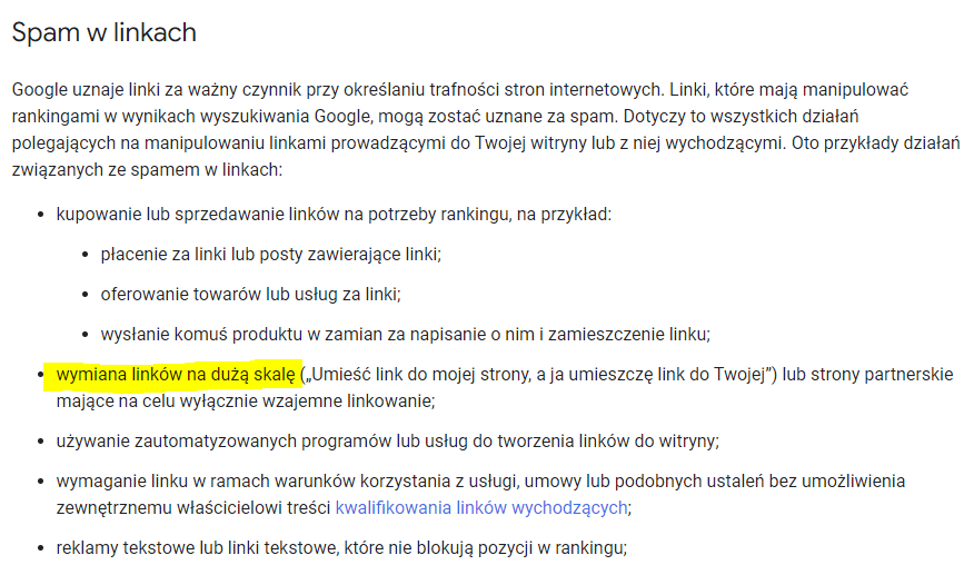 Czy wymiana linków jest bezpieczna? Stanowisko Google