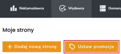 ustaw promocje